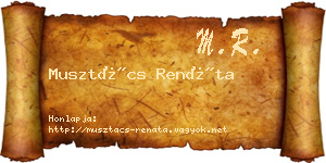 Musztács Renáta névjegykártya